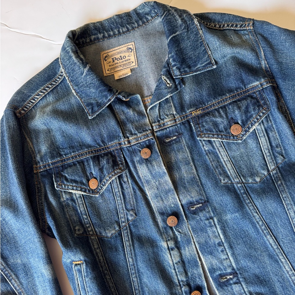 Ralph Lauren Polo Distressed Blue Denim Jacket